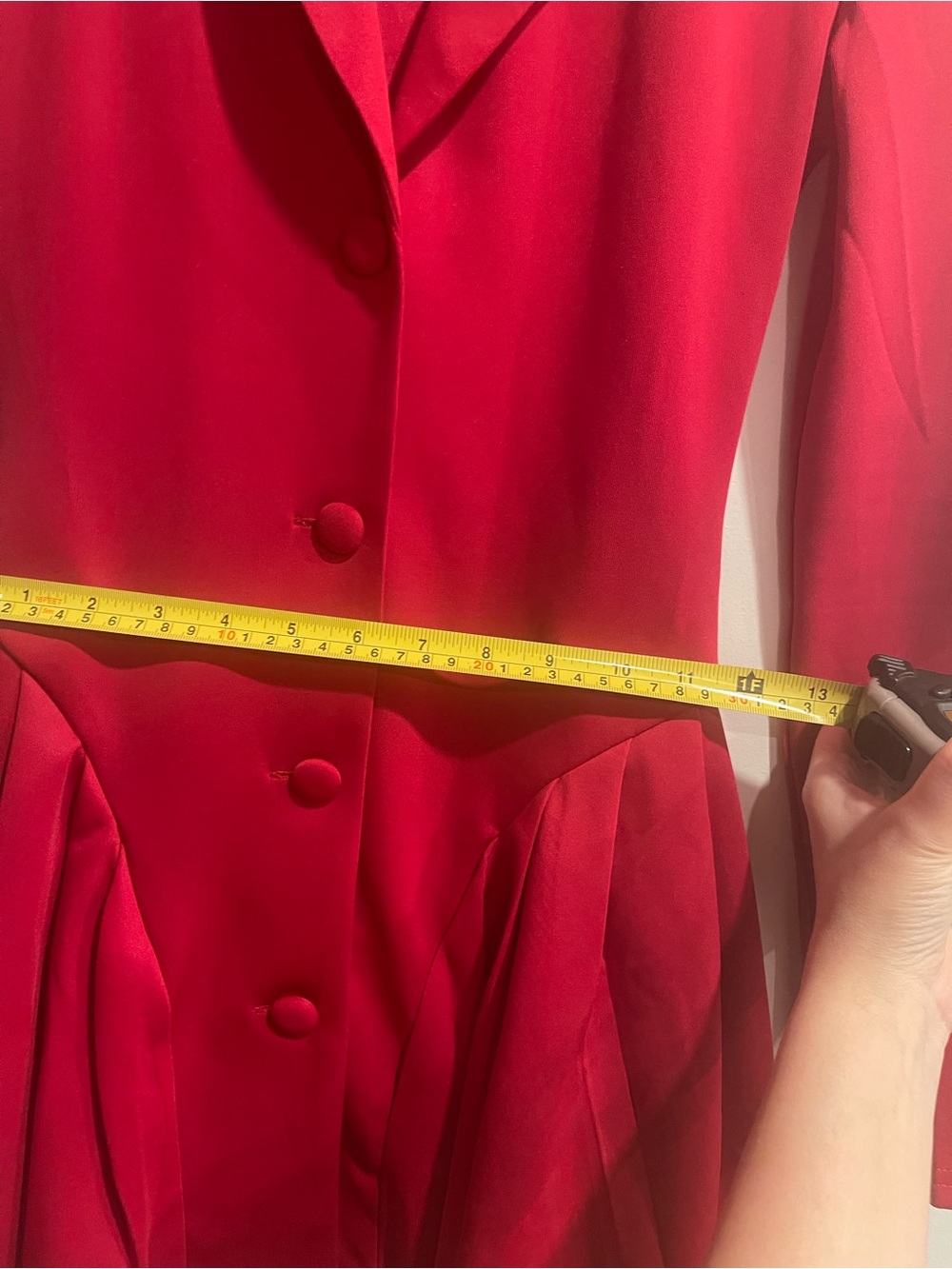 NEW NO TAGS Red Long Sleeve Tailored Custom dress NWOT XS Petite RUNS VERY SMALL - Picture 3 of 14